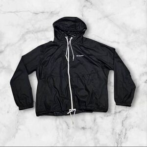 Columbia Black Full Zip Windbreaker Size 2XL